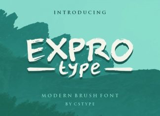 Expro Type Brush Font