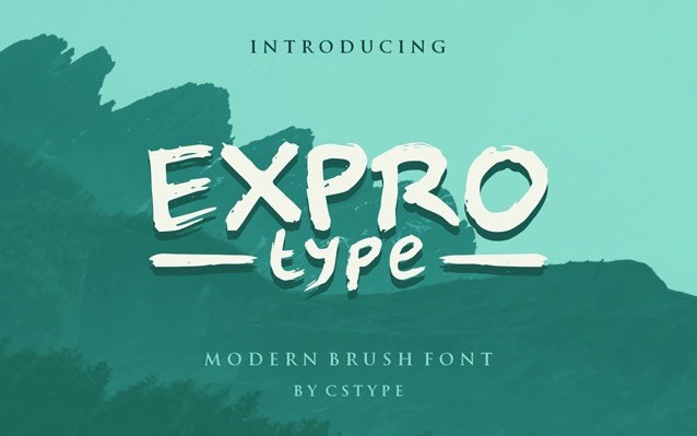 Expro Type Brush Font