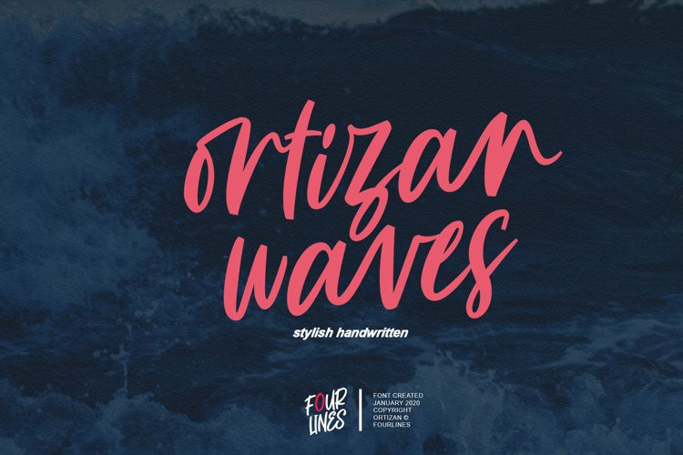 Ortizan Waves Brush Font