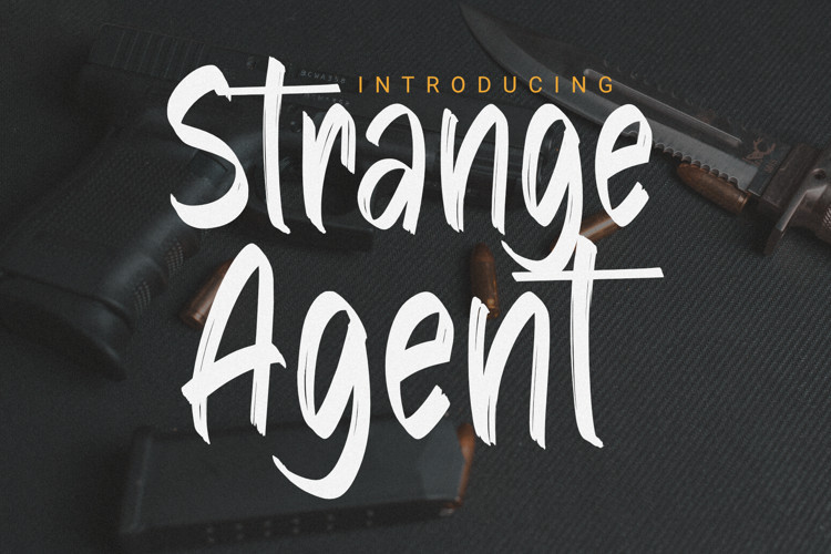 Strange Agent Brush Font