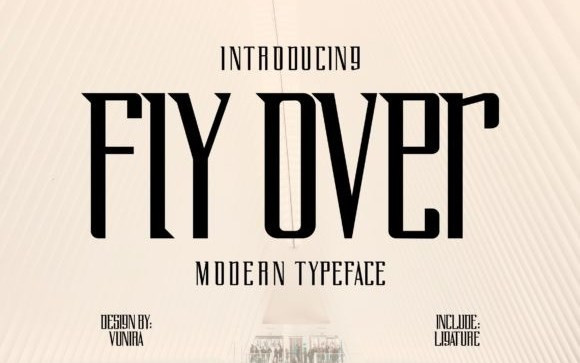 Fly Over Display Font