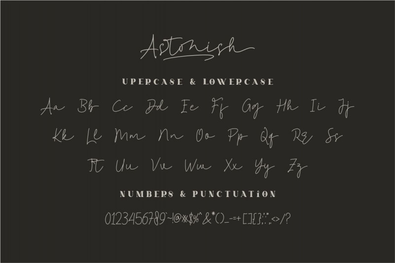 Astonish Handwritten Font