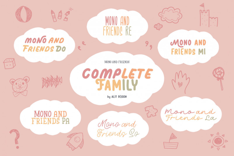 Mono and Friends Handwritten Font