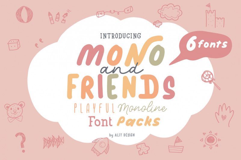 Mono and Friends Handwritten Font