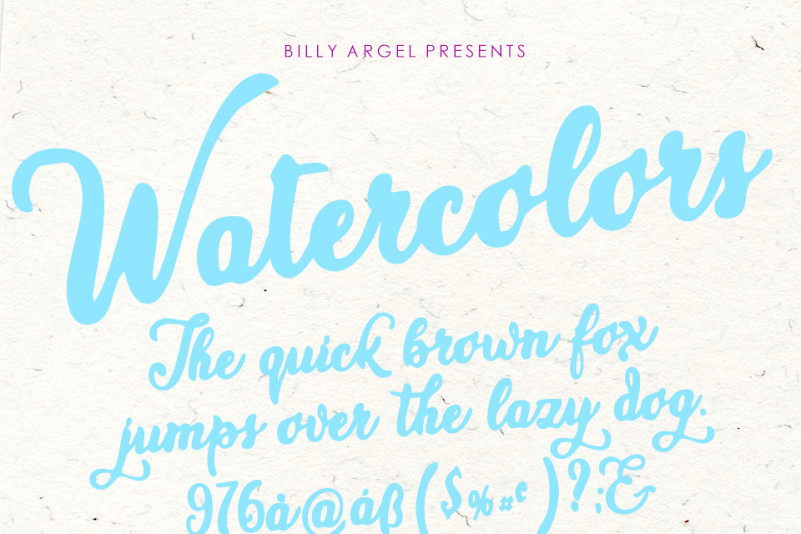 WATERCOLORS Script Font