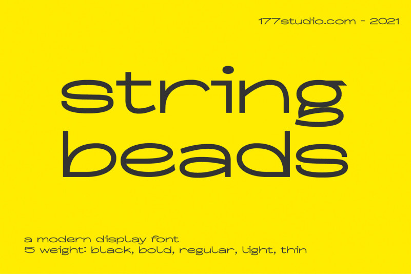 String Beads Sans Serif Font