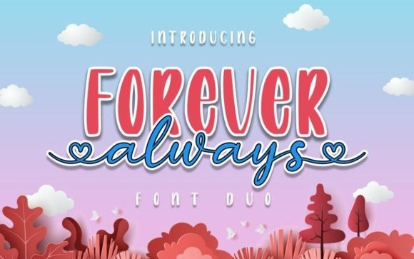 Forever Script Font Duo