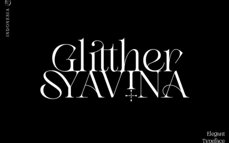 Glitther Syavina Serif Font