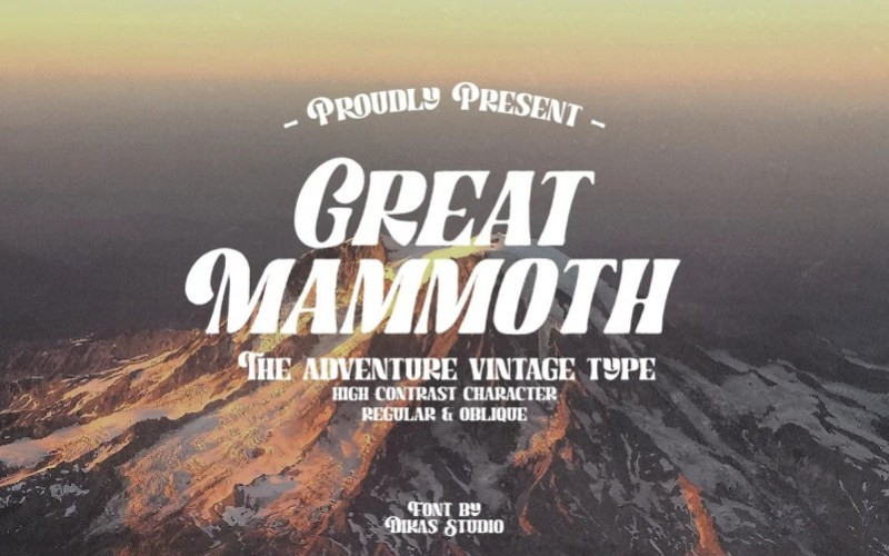 Great Mammoth Display Font