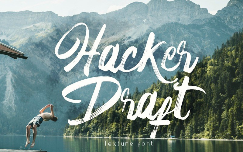 Hacker Draft Brush Font