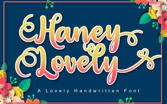 Haney Lovely Calligraphy Font