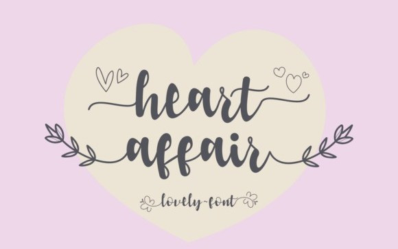 Heart Affair Script Font