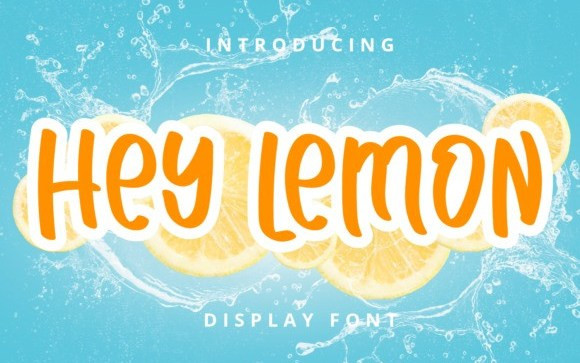 Hey Lemon Display Font