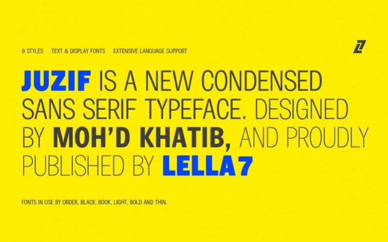 Juzif Black Sans Serif Font