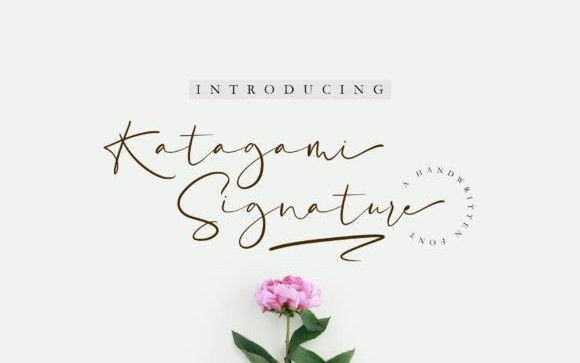 Katagami Signature Script Font