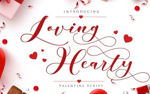 Loving Hearty Calligraphy Font