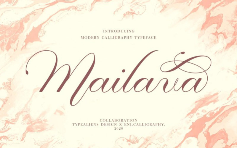 Mailava Calligraphy Font