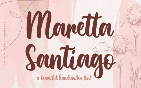 Maretta Santiago Script Font