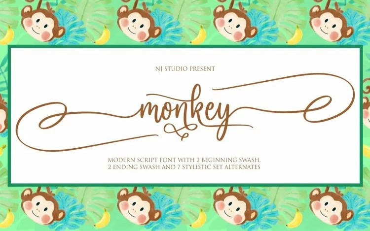 Monkey Calligraphy Font