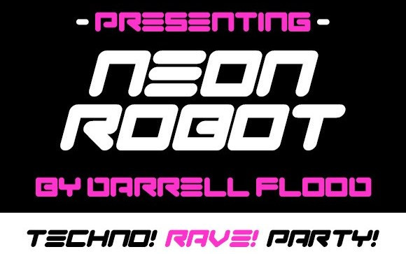 Neon Robot Display Font