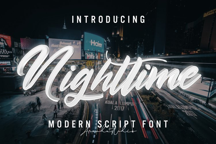 Nighttime Script Font