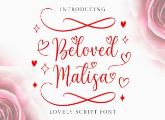 Beloved Matisa Calligraphy Font