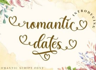 Romantic Dates Calligraphy Font