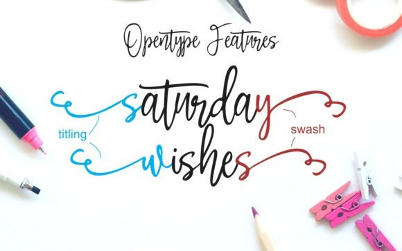 Saturday Wishes Handwritten Font