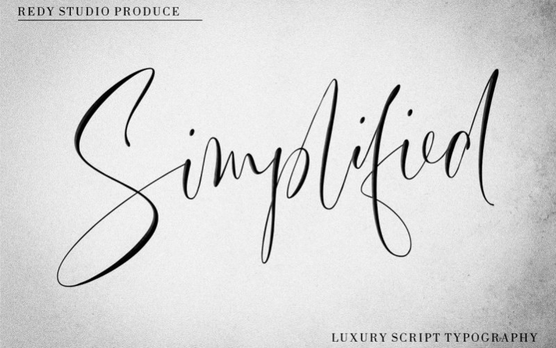 Simplified Script Font