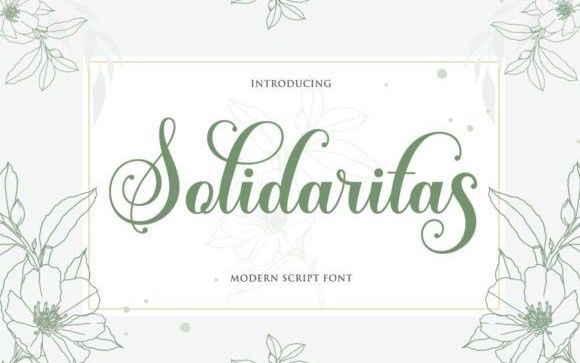 Solidaritas Calligraphy Font