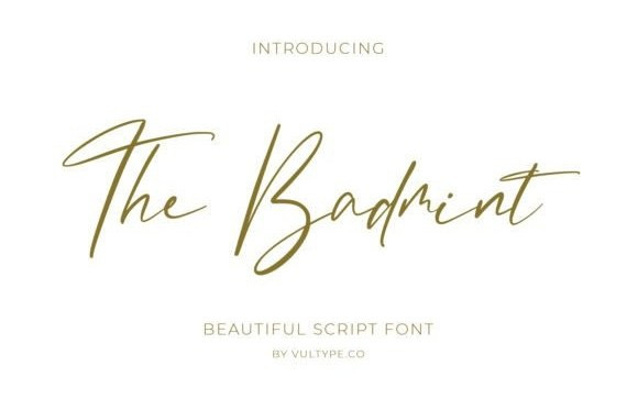 The Badmint Script Font