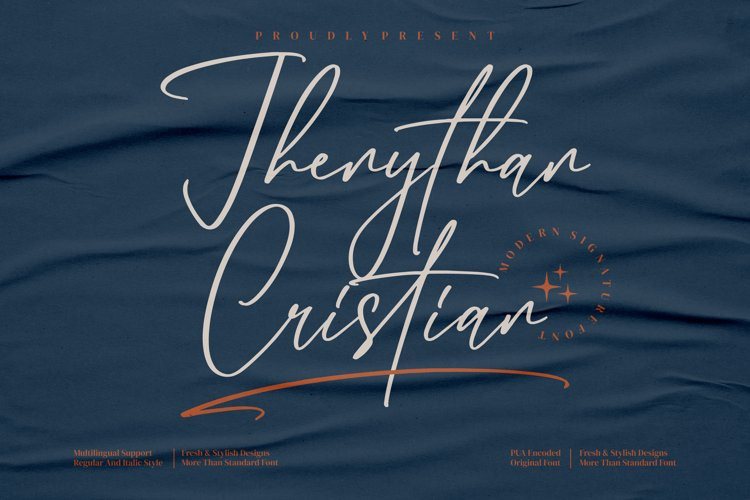 Jhenythan Cristian Handwritten Font