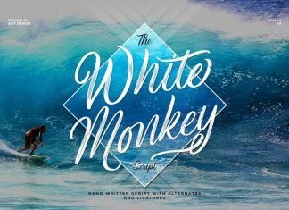 White Monkey Brush Font