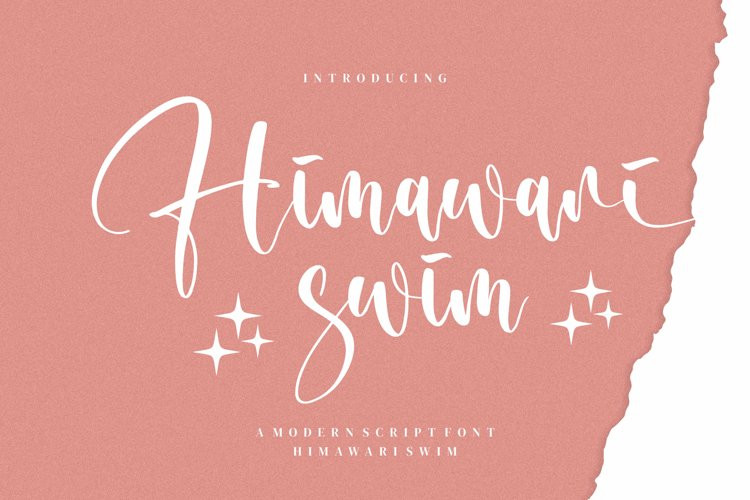 Himawari swim Script Font