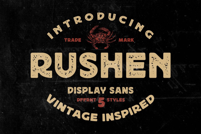 Rushen Display Font