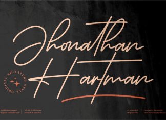 Jhonathan Hartman Handwritten Font