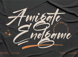 Amigate Endgame Calligraphy Font
