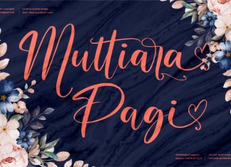 Muttiara Pagi Script Font