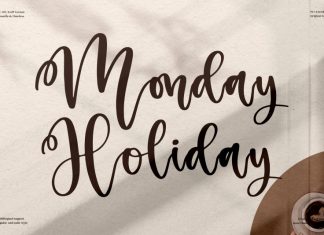 Monday Holiday Script Font