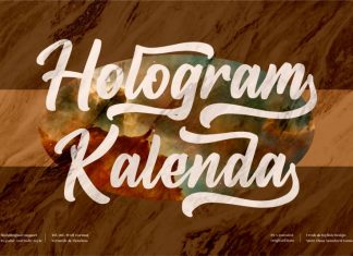 Hologram Kalenda Calligraphy Font