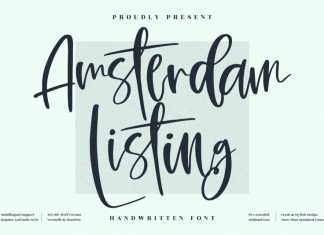 Amsterdam Listing Handwritten Font