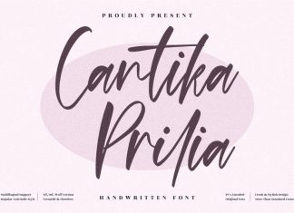 Cantika Prilia Handwritten Font