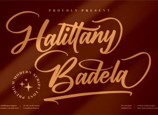 Halittany Badela Calligraphy Font