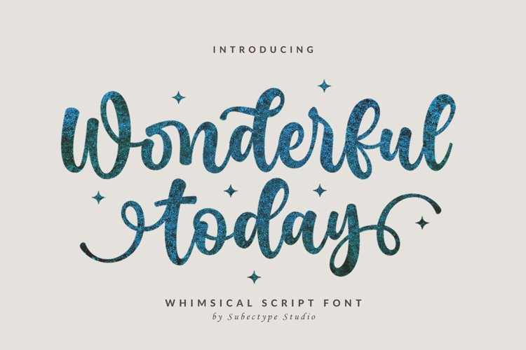 Wonderful Today Script Font