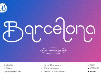 Barcelona Sans Serif Font