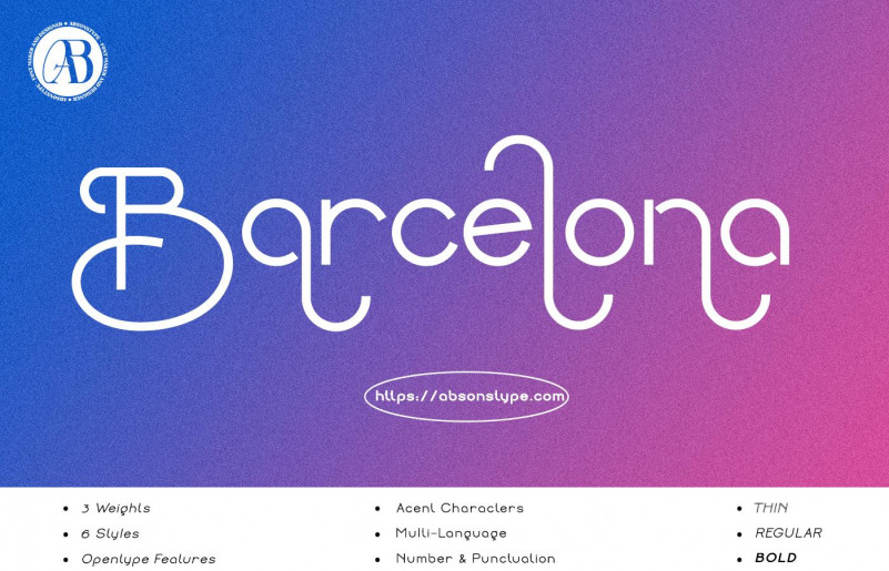 Barcelona Sans Serif Font