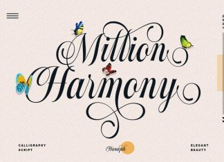Million Harmony Calligraphy Font