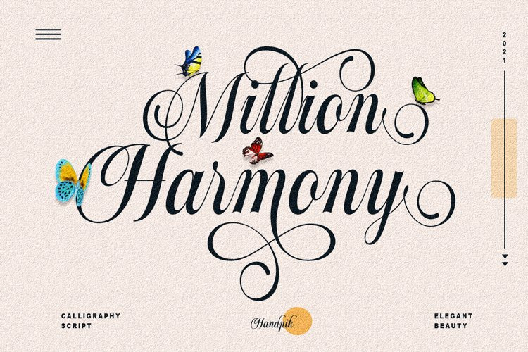 Million Harmony Calligraphy Font