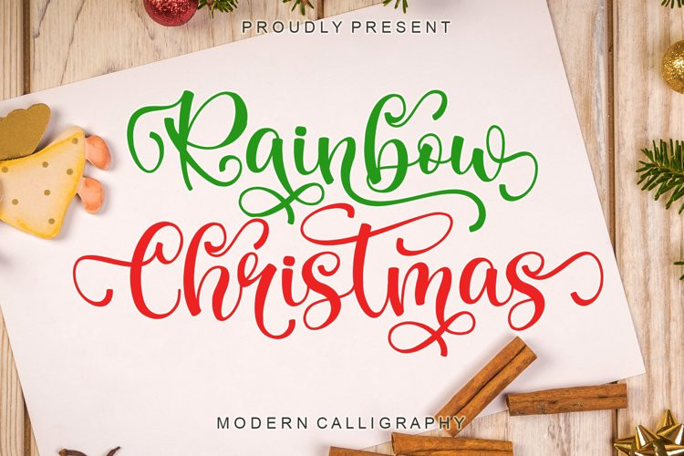 Rainbow Christmas Script Font