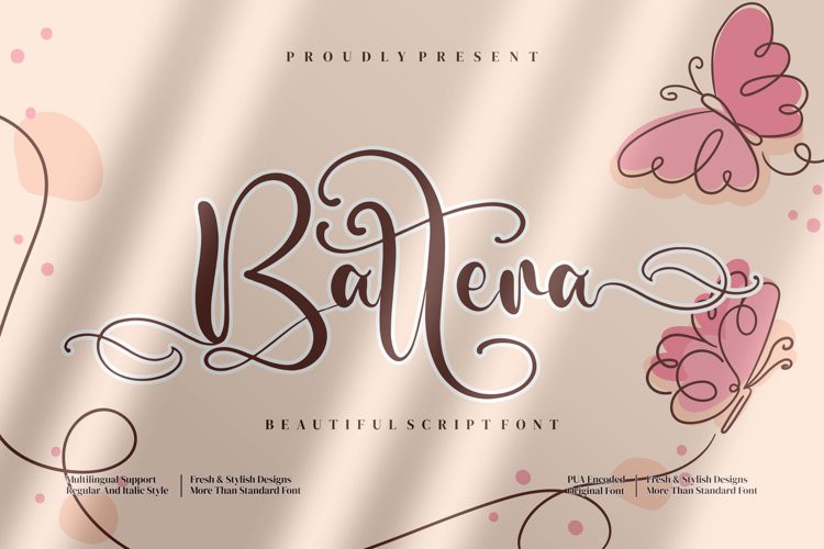 Battera Calligraphy Font